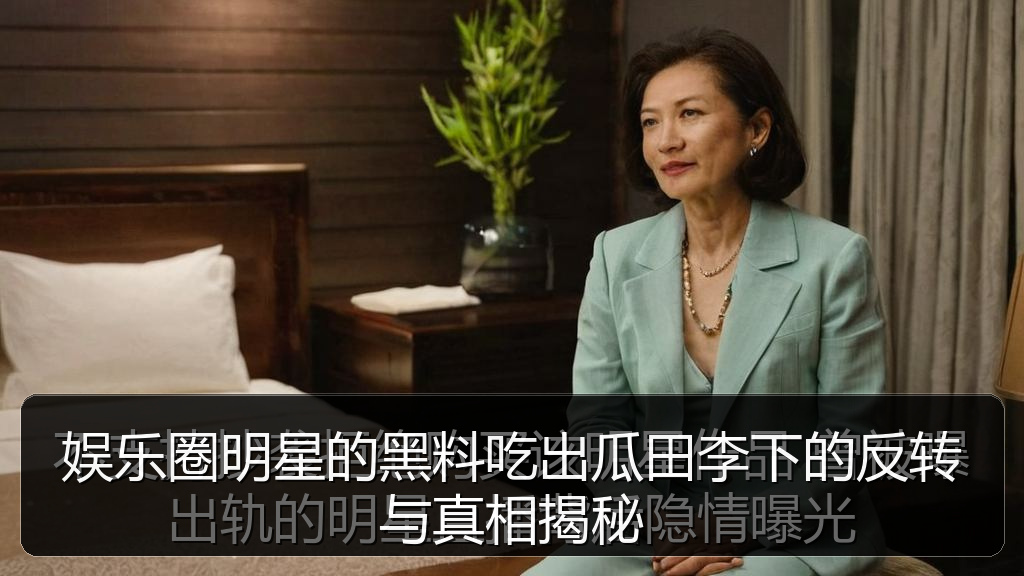娱乐圈明星的黑料吃出瓜田李下的反转与真相揭秘